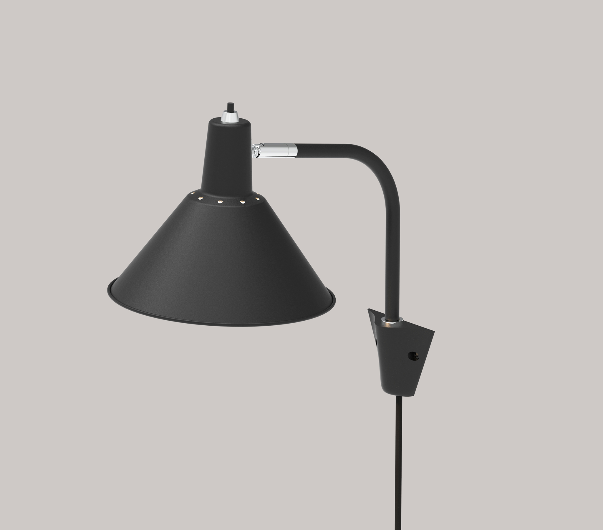 Arcon Wall Lamp - Black / Chrome - PRE-ORDER - NUAD