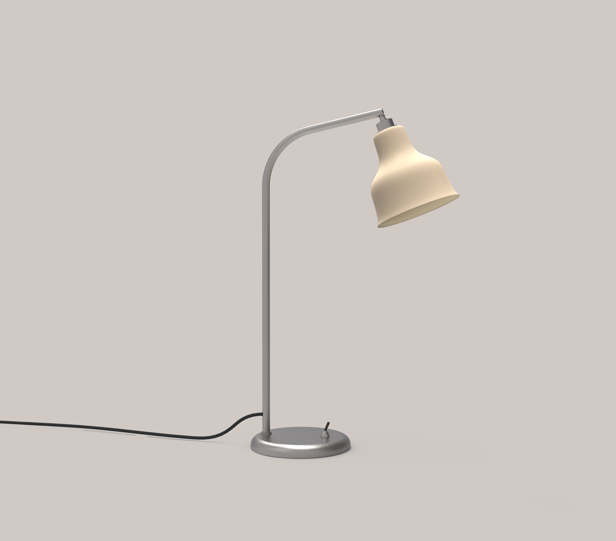 Avra Table Lamp - Brushed Steel/Creme - PRE-ORDER - NUAD