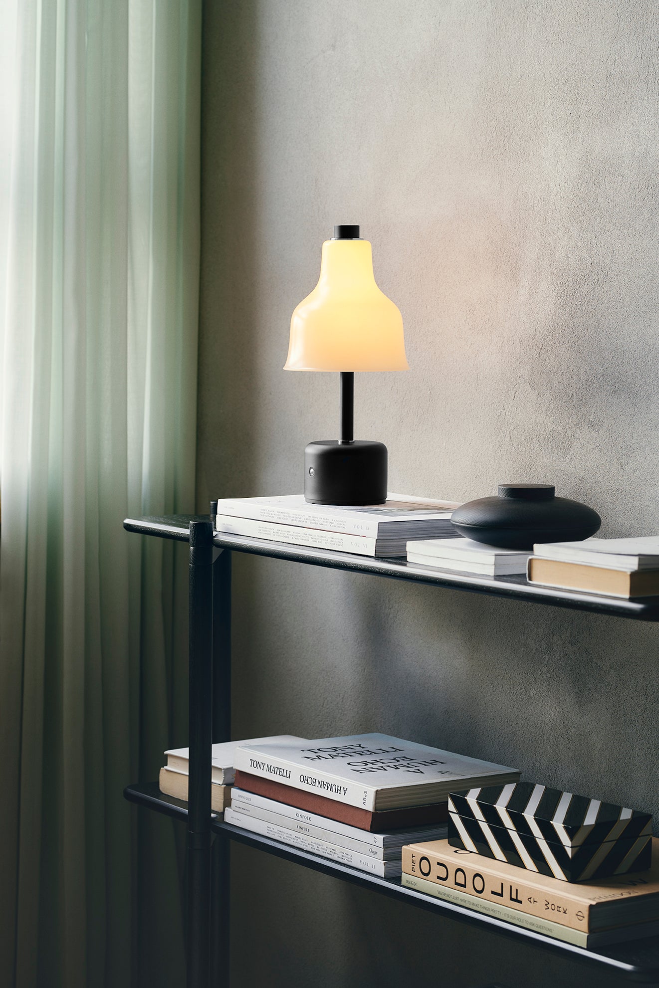 Avra Portable Table Lamp - Black/Creme - PRE-ORDER - NUAD